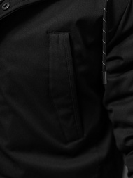 Ανδρικό χειμερινό μπουφάν mαύρος OZONEE JS/5M120/392