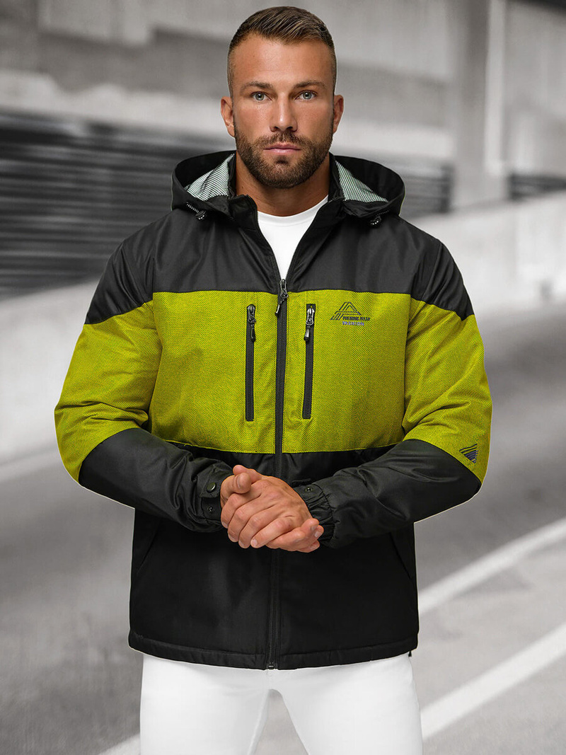 Ανδρικό μπουφάν μαύρο OZONEE JS/22M310/392Z