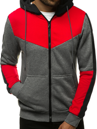 Ανδρικό Φούτερ με Κουκούλα γραφίτη OZONEE JS/KS2177