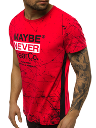 Ανδρικό μπλουζάκι Κόκκινο OZONEE JS/SS10915