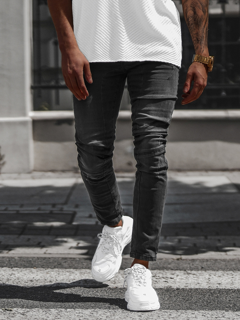 Ανδρικό τζιν παντελόνι mαύρος OZONEE NB/MP0025N