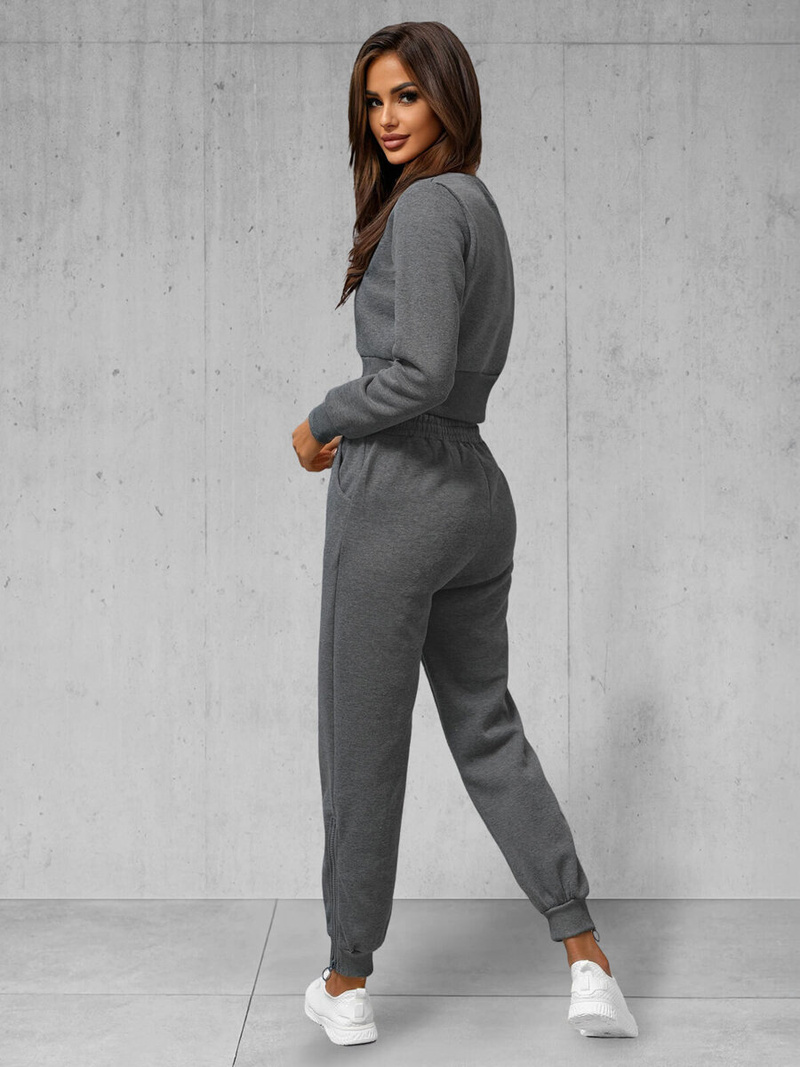 Γυναικείο σετ φόρμας δύο κομματιών γραφίτη OZONEE JS/8C78/5Z