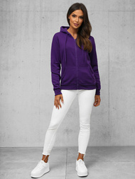 Γυναικείο φούτερ με κουκούλα μωβ OZONEE JS/W03Z