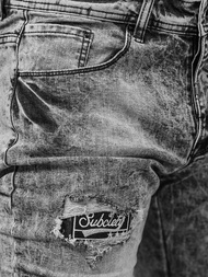 Ανδρικό τζιν παντελόνι mαύρος OZONEE NB/MP0162N