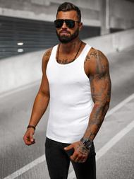 Ανδρικό αμάνικο μπλουζάκι λευκό OZONEE JS/NB002