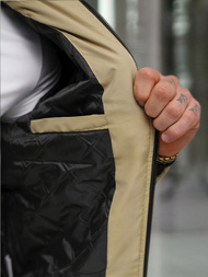 Ανδρικό μπουφάν μπεζ OZONEE JS/62M9502/62