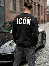 Ανδρικό Φούτερ μαύρο OZONEE JS/8B1753/3