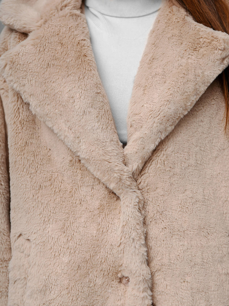 Γυναικείο μπουφάν μπεζ OZONEE JS/11Z8168Z