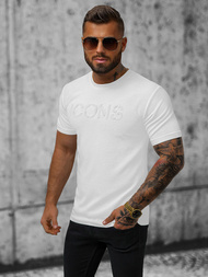 Ανδρικό μπλουζάκι λευκό OZONEE O/JW533B