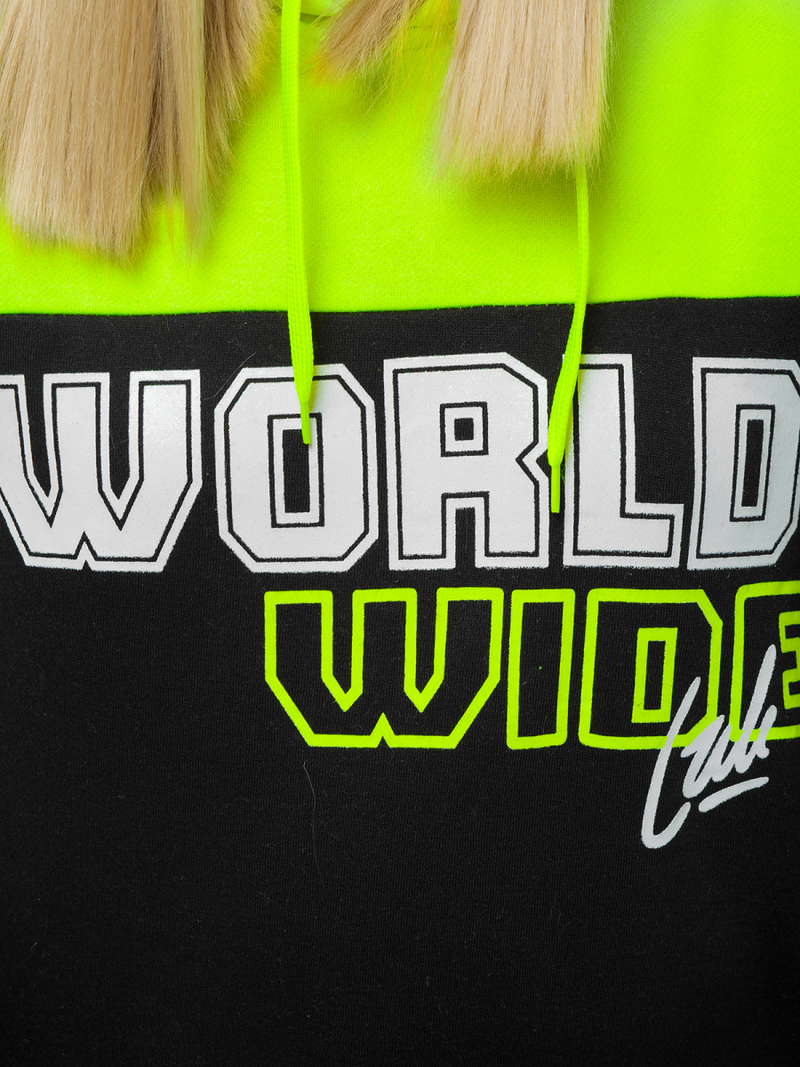 Γυναικείο φούτερ με κουκούλα μαύρο OZONEE JS/KSW2006