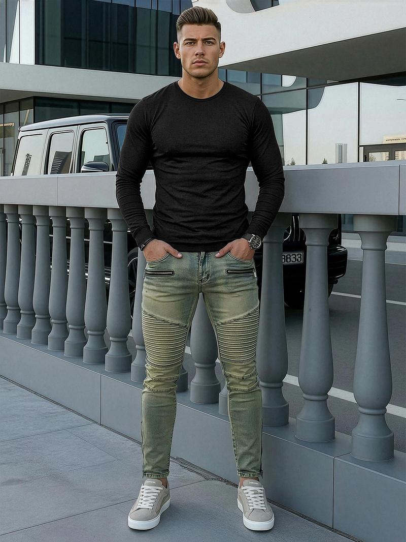 Ανδρικό τζιν παντελόνι μπλε OZONEE O/EM8951Z