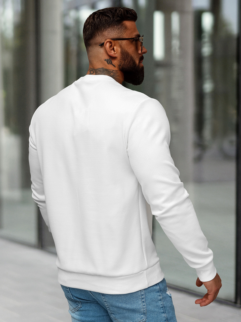 Ανδρικό Φούτερ λευκό OZONEE O/P2027Z