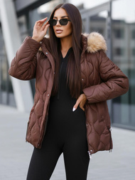 Γυναικείο μπουφάν Σοκολάτα OZONEE JS/5M3226/158Z