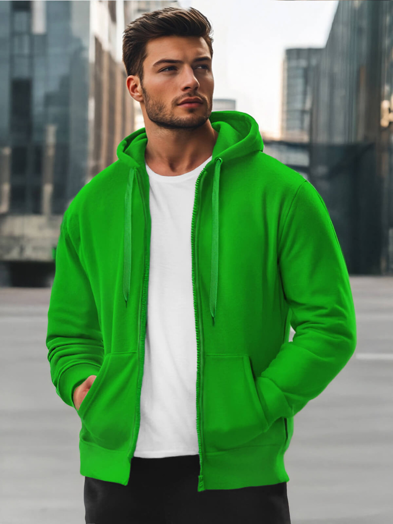 Ανδρικό Φούτερ με Κουκούλα πράσινο OZONEE JS/2008Z