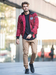 Ανδρικό παντελόνι jogger κάμελ OZONEE A/404