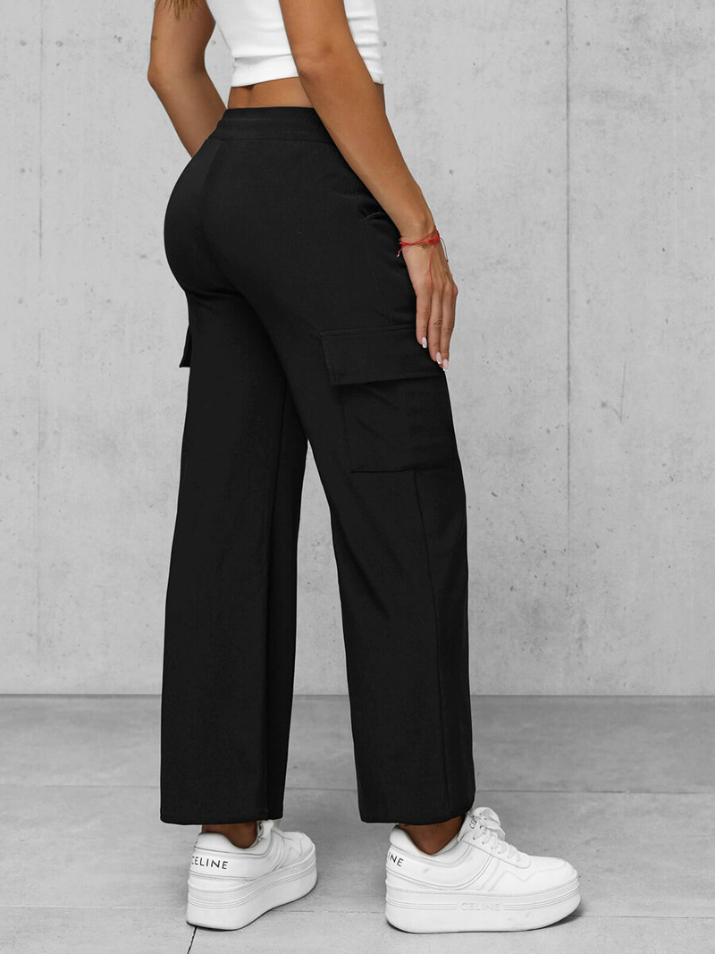 Γυναικείο παντελόνι μαύρο OZONEE JS/92K515/3