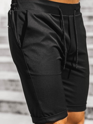 Ανδρικό σόρτς chino μαύρο OZONEE DJ/1001