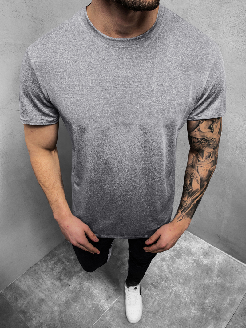 Ανδρικό μπλουζάκι ανοιχτό-γκρι OZONEE JS/S01Z