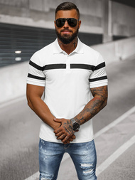 Ανδρική μπλούζα polo λευκό OZONEE NB/MT3108