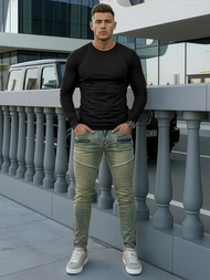 Ανδρικό τζιν παντελόνι μπλε OZONEE O/EM8951Z