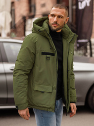 Ανδρικό χειμερινό μπουφάν χακί OZONEE JS/31M5018Z