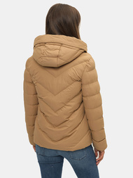 Γυναικείο χειμερινό μπουφάν Μπεζ OZONEE JS/M725/84