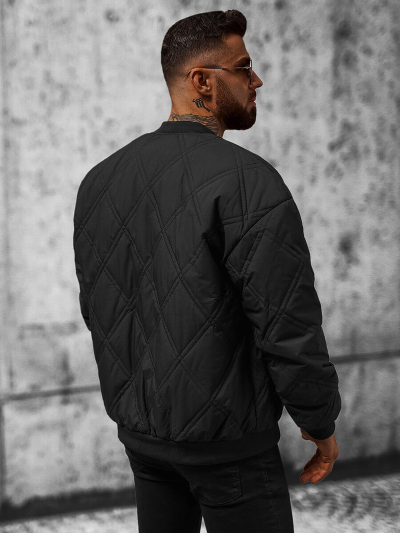 Ανδρικό χειμερινό μπουφάν μαύρο OZONEE JS/84M3020/392