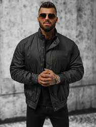 Ανδρικό χειμερινό μπουφάν μαύρο OZONEE JS/5M3102/392