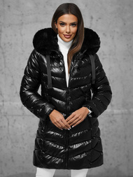 Γυναικείο μπουφάν μαύρο OZONEE JS/5M3139/392A