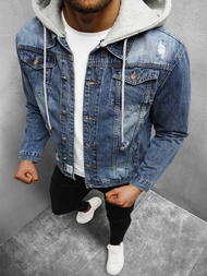 Ανδρικό τζιν μπουφάν Μπλε OZONEE NB/MJ505B