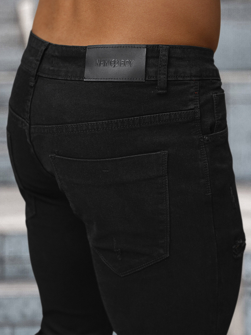 Ανδρικό τζιν παντελόνι mαύρος OZONEE NB/MP0087N