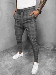 Ανδρικό παντελόνι chino Γραφίτης OZONEE DJ/2295/22