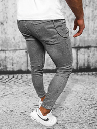 Ανδρικό τζιν παντελόνι Γραφίτης OZONEE O/MB459