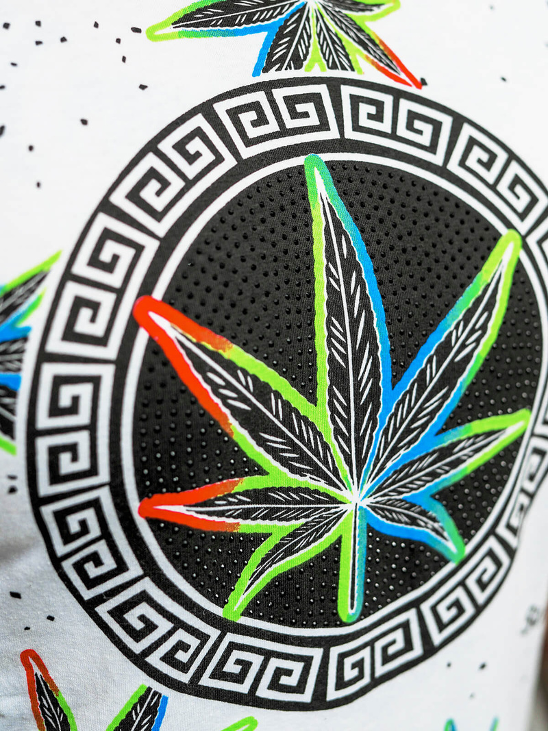 Ανδρικό μπλουζάκι λευκό OZONEE O/T136/1