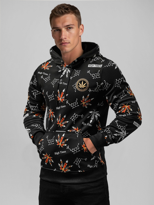 Ανδρικό Φούτερ με kουκούλα μαύρο OZONEE O/B266