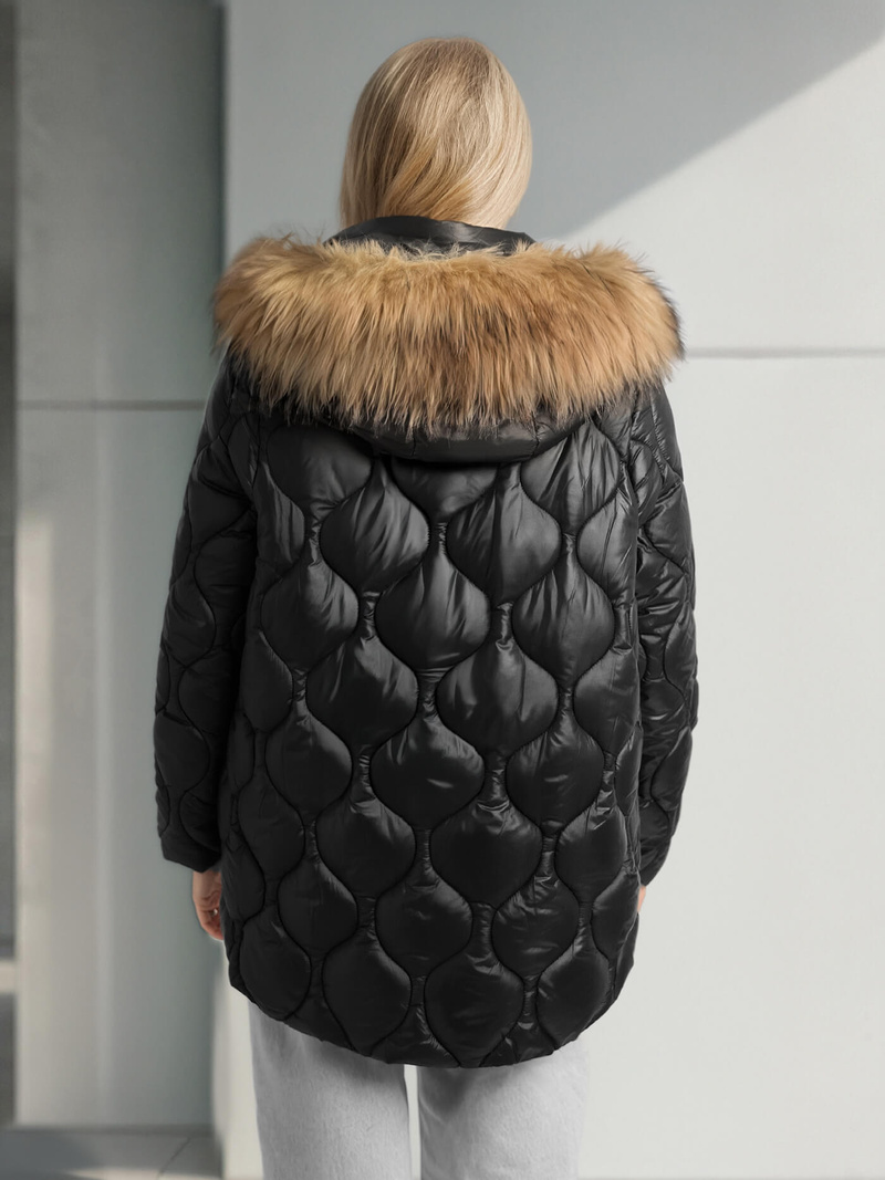 Γυναικείο μπουφάν μαύρο OZONEE O/5M3226/392Z