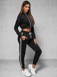 Γυναικείο σετ φόρμας δύο κομματιών Mαύρος OZONEE JS/8C67/3