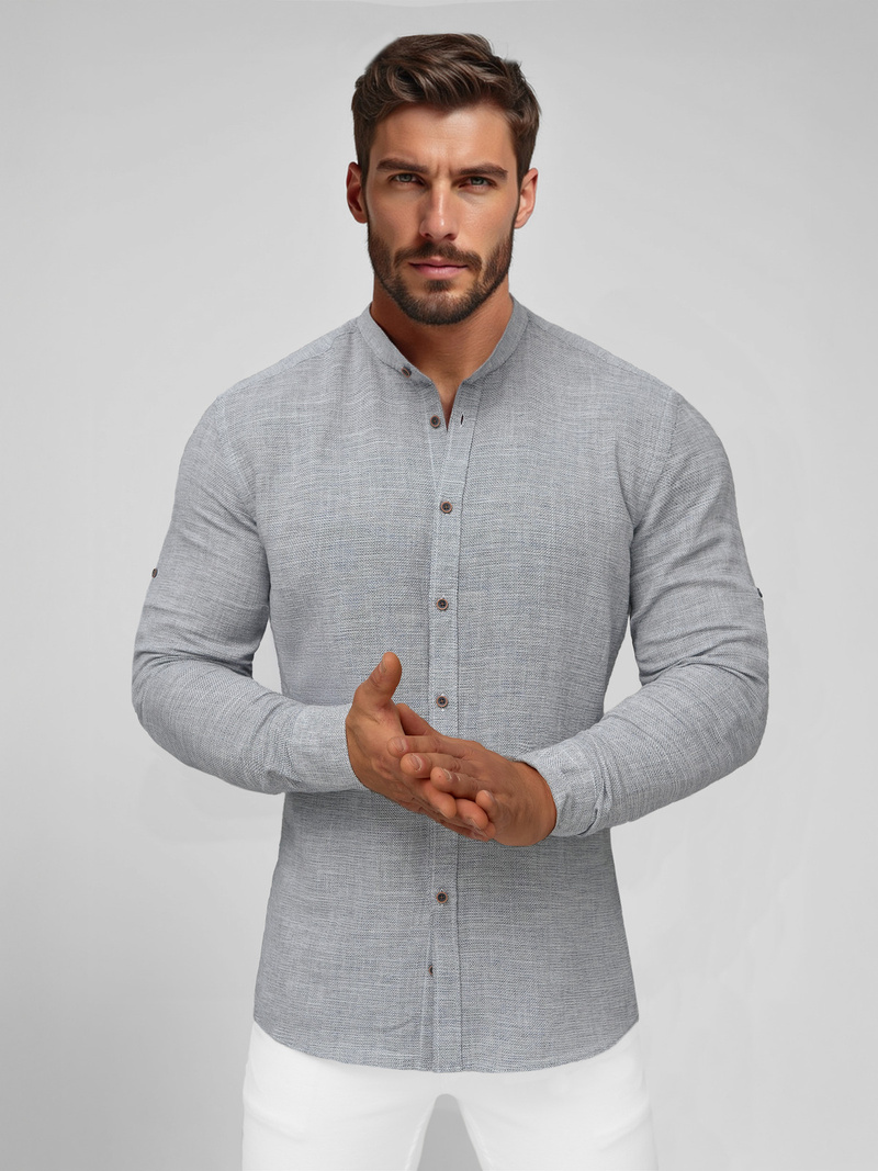 Ανδρικό πουκάμισο Γκρί OZONEE O/V146