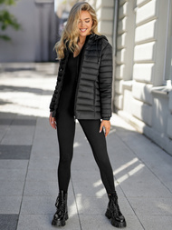 Γυναικείο μπουφάν μαύρο OZONEE JS/16M9101/392Z