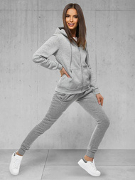 Γυναικείο σετ φόρμας δύο κομματιών γκρι OZONEE JS/CKW03