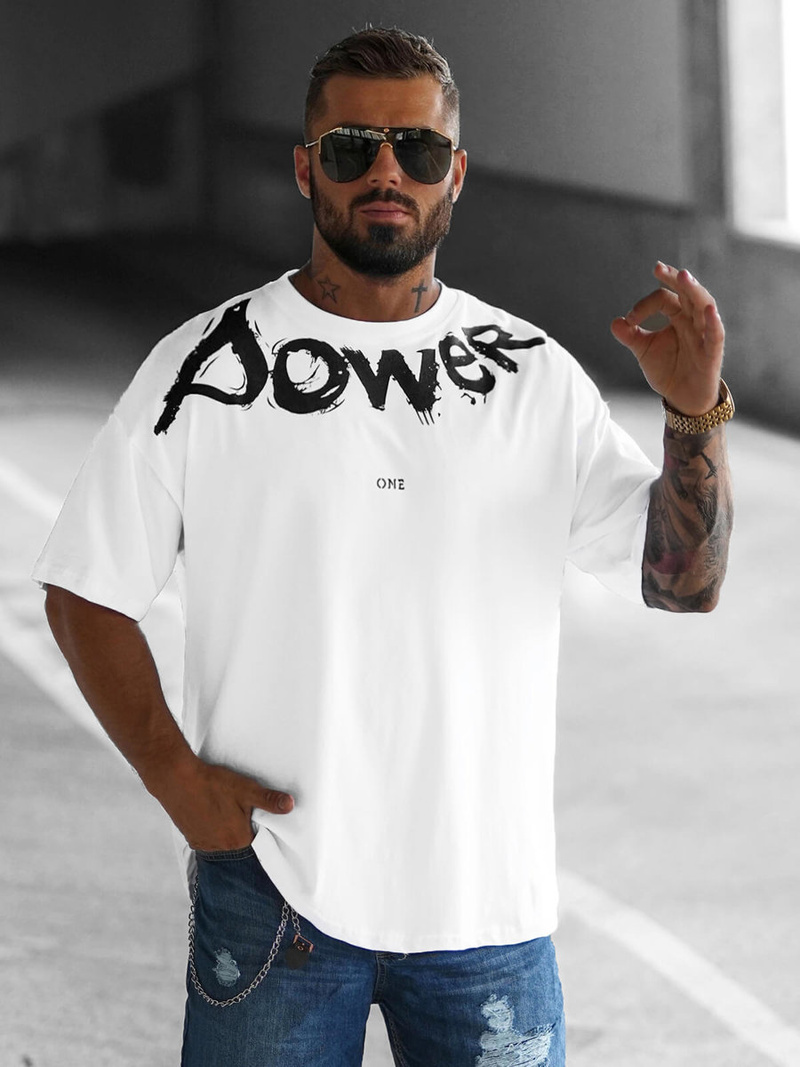 Ανδρικό μπλουζάκι λευκό OZONEE O/3431