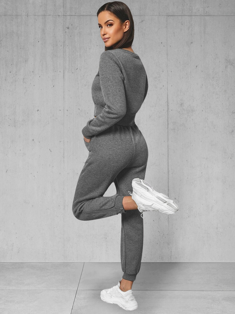 Γυναικείο σετ φόρμας δύο κομματιών γραφίτη OZONEE JS/8C78/5