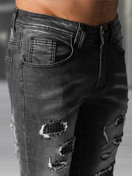 Ανδρικό τζιν παντελόνι mαύρος OZONEE NB/MP0152NZ