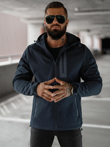 Ανδρικό μπουφάν softshell ναυτικό μπλε OZONEE JS/27B6513/25Z