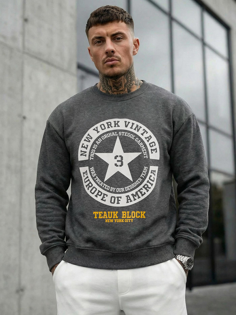 Ανδρικό Φούτερ γραφίτη OZONEE JS/8B1768/5