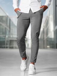 Ανδρικό παντελόνι chino σκούρο-γκρι OZONEE DJ/3300Z