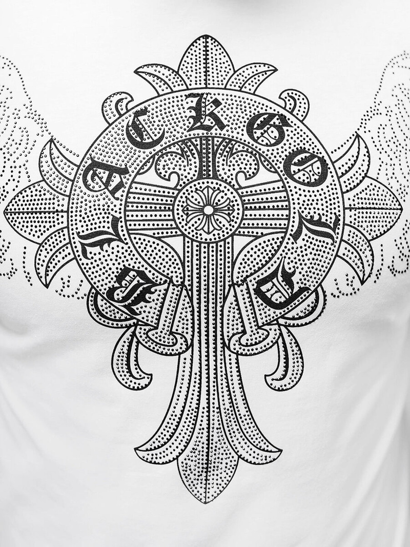 Ανδρικό μπλουζάκι λευκό OZONEE NB/MT3037Z