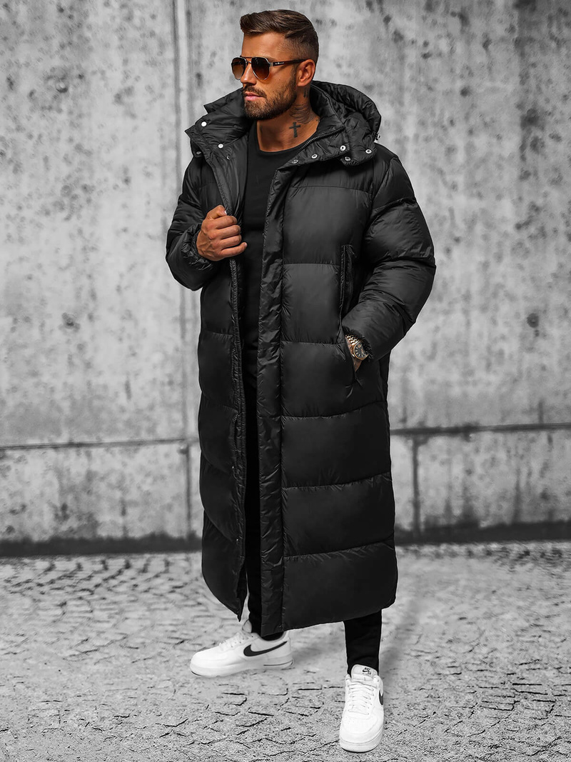 Ανδρικό χειμερινό μπουφάν μαύρο OZONEE O/M3202