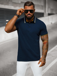 Ανδρική μπλούζα polo ναυτικό μπλε OZONEE O/DA729