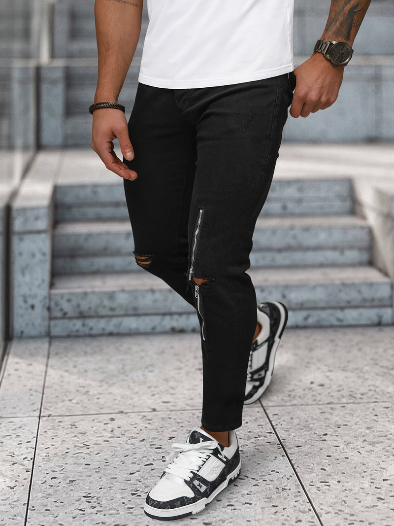 Ανδρικό τζιν παντελόνι mαύρος OZONEE NB/MP0087N